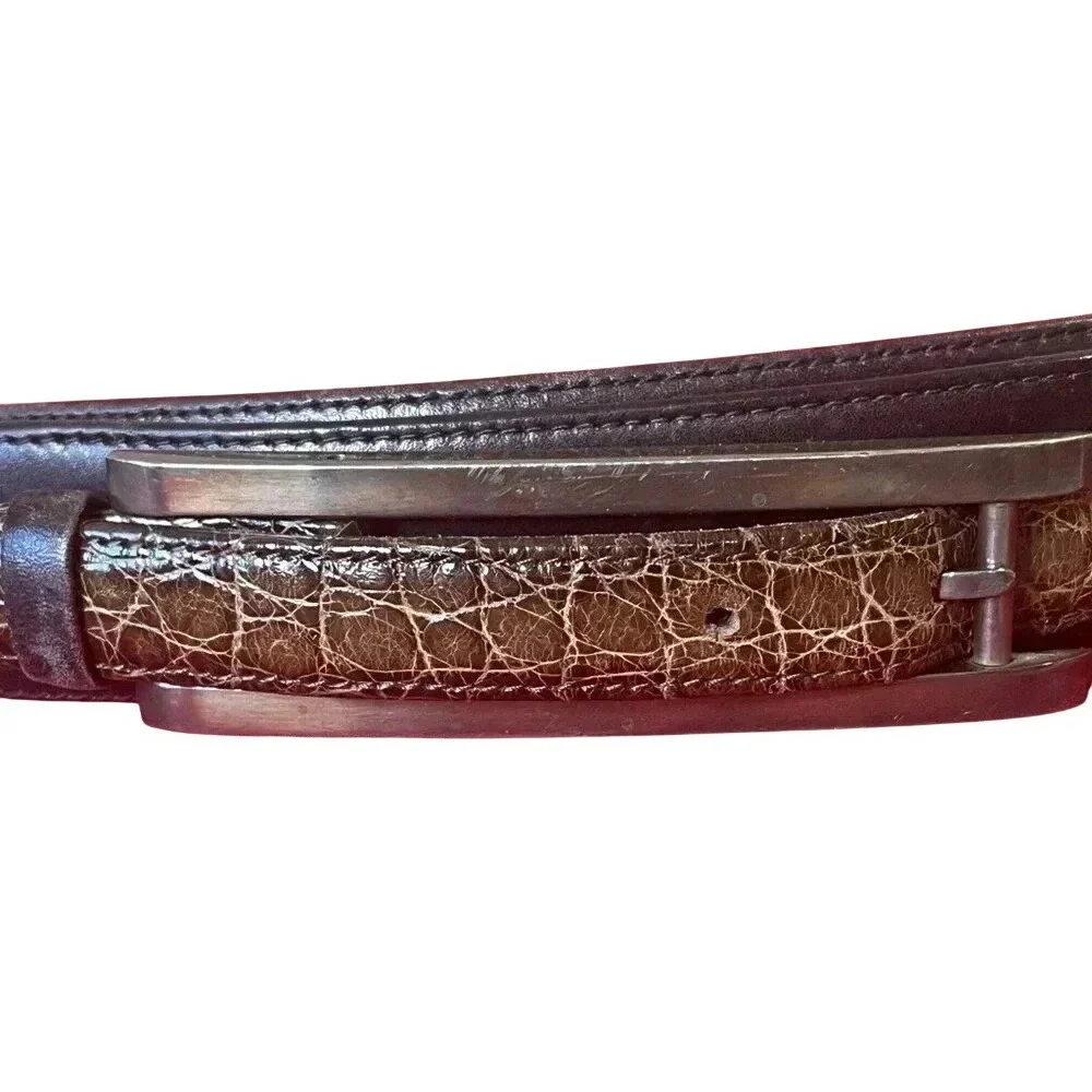 Jeweler‎ Matthew Feldman Timeless Belt Vintage Thin Leather Designer Buckle Art